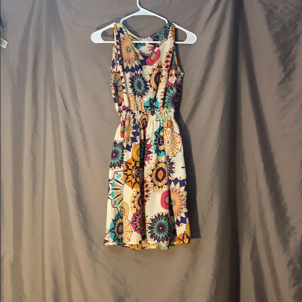 Multicolored, mini dress